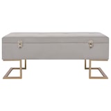 thumbnail of Helloshop26 - Bank mit Staufach 105 cm grauer Samt 02_0010879
