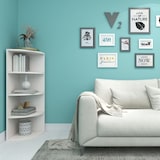 thumbnail of Eckregal Corner 120 Weiß Bücherregal Holz Standregal Eckregal