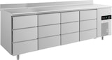 thumbnail of Gastro Kühltisch 12 Schubladen Umluftkühlung Aufkantung, 2330x700x850mm -2/+8°C