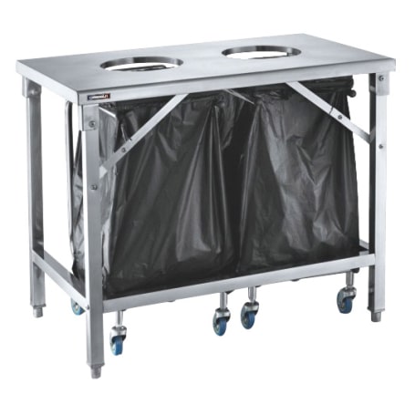 Table de tri 2 trous vide-dechets