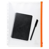 thumbnail of Exacompta 57334E 2x 5er Packung Prospekthüllen mit Reißverschluss, perforiert, PP - Exactive - Kristall transparent