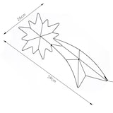 thumbnail of Casaria Sternschnuppe Metall LED Weihnachten 3D-Effekt 60x26cm warmweiß Weihnachtsdeko Weihnachtsfigur