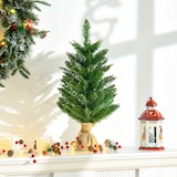 thumbnail of HOMCOM Árbol de Navidad Artificial Pequeño de 60 cm Altura con 70 Ramas Base de Tela Mini Árbol Navideño Realista para Interior Verde