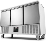 thumbnail of Romux® Saladette und Pizzatisch 3 Türen 135x70 cm für GN-Behälter | Kühltisch von Pizzen und Salaten