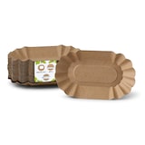 thumbnail of BIOZOYG 250 Stück Einwegschalen 19,5 x 11 x 3,2 cm, braun, Pappschalen, Kartonschiffchen für Fingerfood, Pommes, Snacks und Currywurst, nachhaltig
