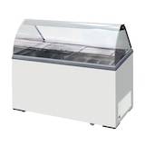 thumbnail of Vetrina gelato statica 7 vaschette con riserva. Porte vetro scorrevoli. Illuminazione led. Interno alluminio. Temperatura -13°C/-23°C. Modello ICE7