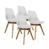 thumbnail of Pack de 4 Cadeiras de jantar de estilo nórdico cor branca Modelo Dana