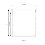 thumbnail of WellHome - Persiana rolo poliéster opaco 120 x 250 cm (largura x altura) cinza