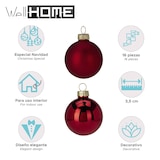 thumbnail of WellHome - Conjunto de 16 Bolas de Natal Vermelhas Ø3,5cm - Brilhante e Fosco