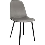 thumbnail of Set de 4 sillas de comedor Maryam Gris claro/Terciopelo