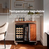thumbnail of EVVO Vinoteca para 15 botellas VT15 Inox, compresor de alto rendimiento, 5–18ºC regulable, silenciosa 41 dB, panel táctil, luz LED interior