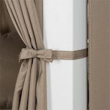 thumbnail of Eremitage Luxus-Hollywoodschaukel 236x210x180 cm Sonnendach Vorhänge Weiß / Dunkles Taupe