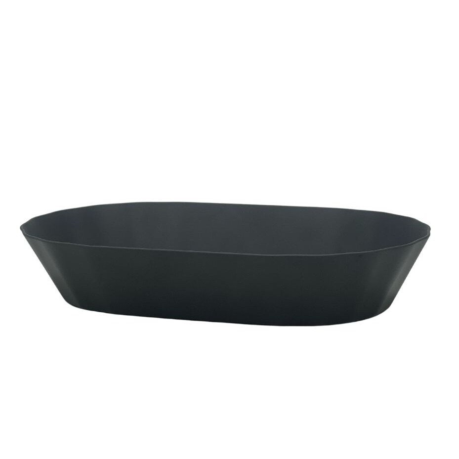 100x DishCircle Mehrweg Frittentray ABS oval 200 x 115 x 40 mm grau