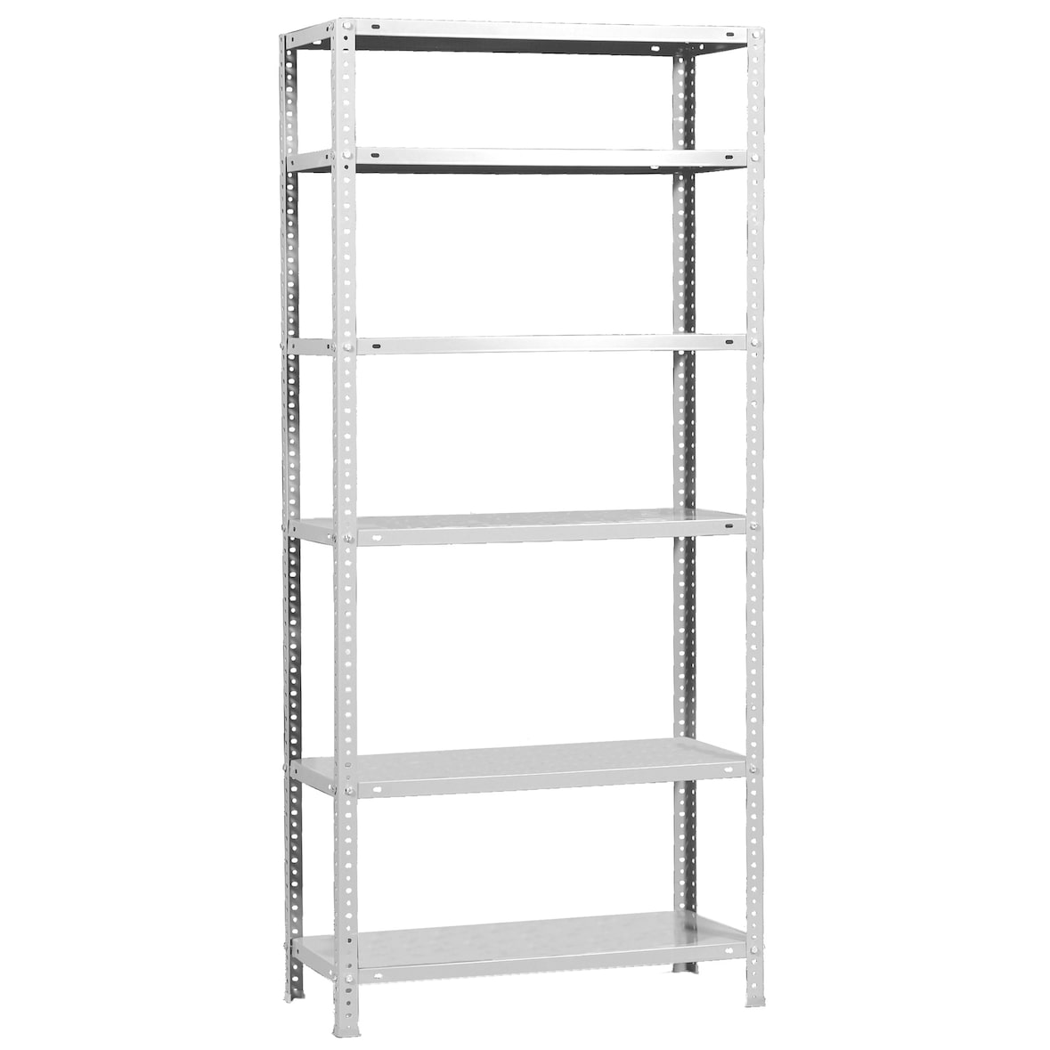 SimonRack Metallregal mit Schrauben 2000x900x400 mm, 6 Böden, 100 kg Biegepunkt, Weiss - Comfort