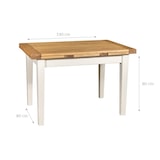 thumbnail of Biscottini Esstisch – Ausziehbarer Küchentisch – 140 x 80 cm Restauranttische – Weißer und natürlicher Massivholztisch Made in Italy – Moderner Tisch