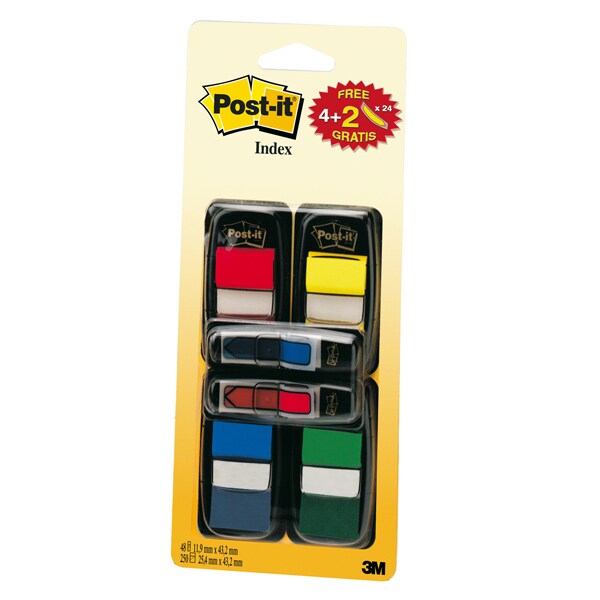 Post it®, Segnapagina Index + 48 Mini Freccia, 680-VAD5EU, 4 colori classici, conf. 200 pezzi