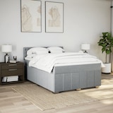 thumbnail of vidaXL Boxspringbett mit Matratze Hellgrau 140x200 cm Stoff