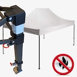 thumbnail of Gazebo 3x3m bianco certificato IGNIFUGO SENZA laterali pieghevole acciaio