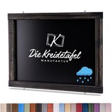 thumbnail of Wetterfeste Outdoor Kreidetafel mit Holzrahmen / Schwarz 105x55cm