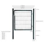 thumbnail of Gartentor Zauntor Einfahrtstor Stabmattenzaun Flügeltor Grün 1000 x 1000 mm