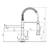 thumbnail of Rubinetto miscelatore cucina professionale industriale con leva clinica doppia uscita