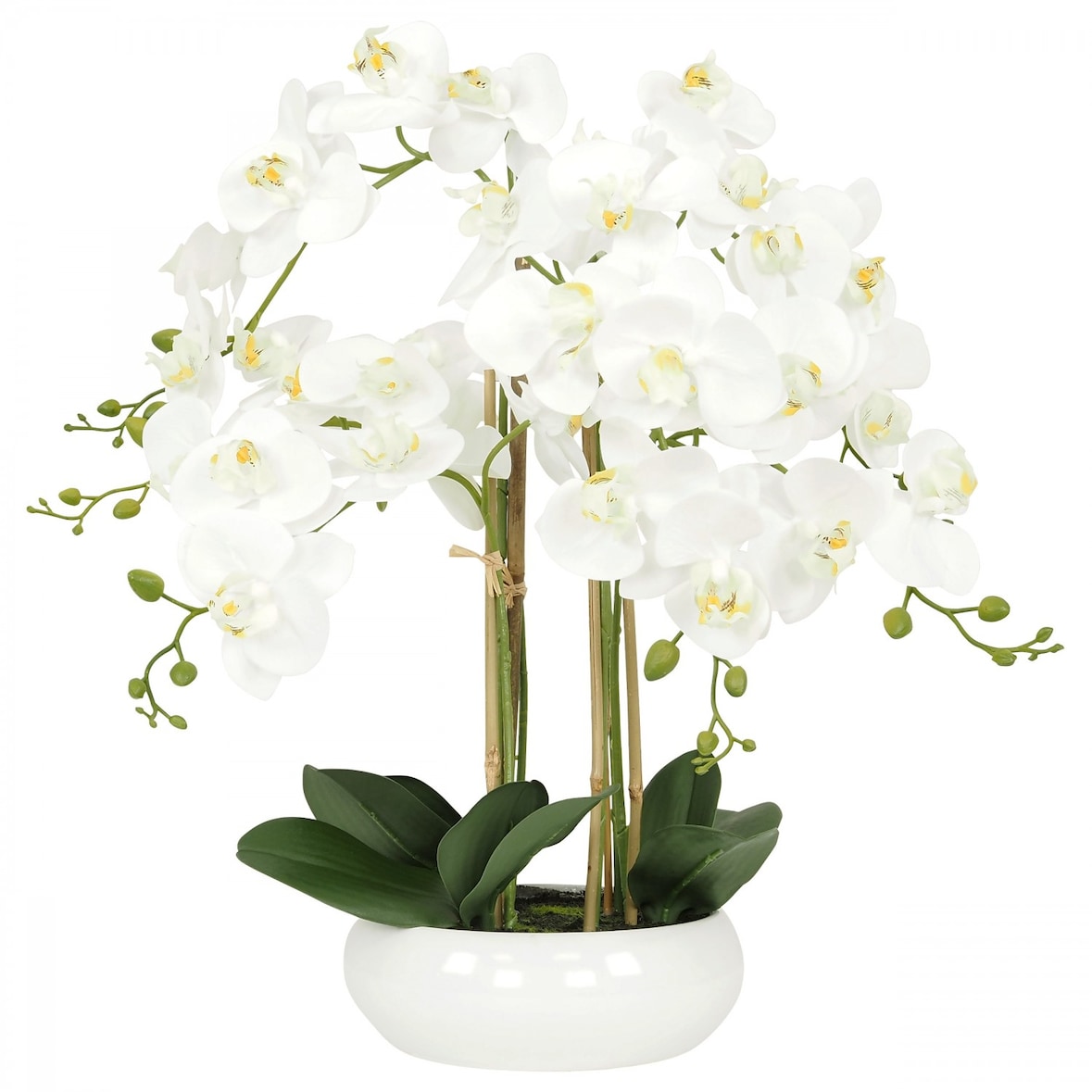 LIGNE DÉCO Orchidées artificielles blanche 55cm