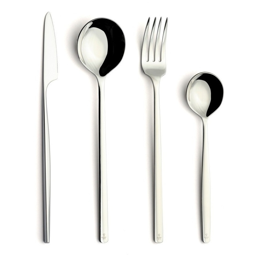 COMAS Estuche 24 piezas cubertería ATLÁNTIDA acero 18/10 6 mm