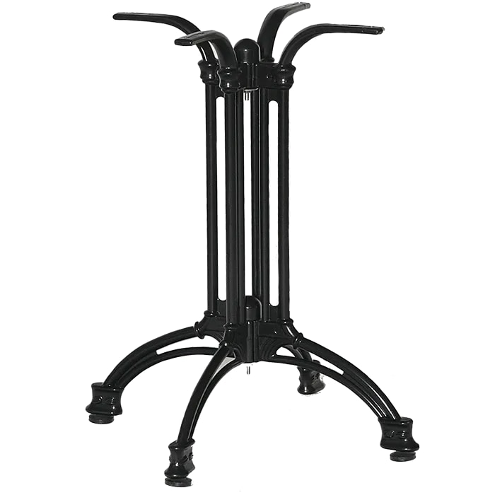 Garden Emotions Outdoor Tischgestell für quadratische und runde Tischplatten bis 80x80 cm Sylt 4 schwarz