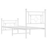 thumbnail of vidaXL Bedframe met hoofd- en voeteneinde metaal wit 80x200 cm