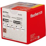 thumbnail of FISCHER Spreizdübel, Ø10x50mm, Kunststoff, Nylon, 70mm, Ø6-8mm, Mit Rand, Geeignet für Gasbeton, Dübel SX