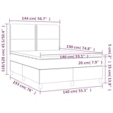 thumbnail of vidaXL Boxspringbett mit Matratze & LED Hellgrau 140x190 cm Stoff