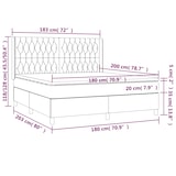 thumbnail of vidaXL Boxspringbett mit Matratze & LED Dunkelgrau 180x200 cm Samt