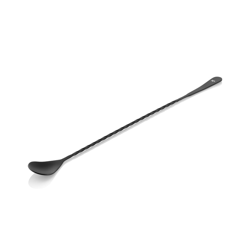 6x Barlöffel Japanese Style Nocturn, 33,5 cm, schwarz matt, Chromnickelstahl 18/10