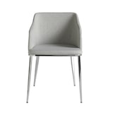 thumbnail of Angel Cerdá  Cadeira de jantar estofada em tecido com pernas em aço inoxidável cromado. 4050C