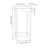 thumbnail of vidaXL Bartisch 50x50x110 cm Massivholz Kiefer