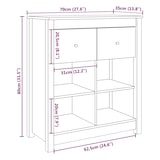 thumbnail of vidaXL Sideboard Honigbraun 70x35x80 cm Massivholz Kiefer