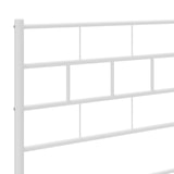 thumbnail of vidaXL Bettgestell mit Kopfteil Metall Weiß 80x200 cm