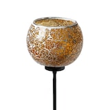 thumbnail of Windlicht Teelichthalter Deko Mosaik Gartenstecker Gartenstab orange