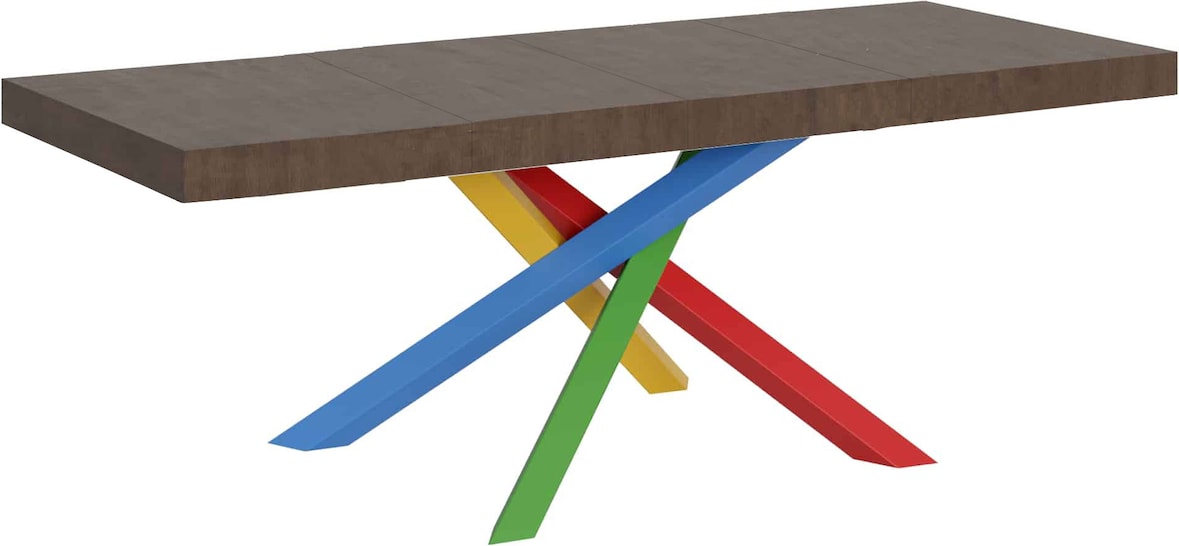 Ausziehtisch 180/440x90 cm Volantis Premium Walnuss mehrfarbig Beine 4/B