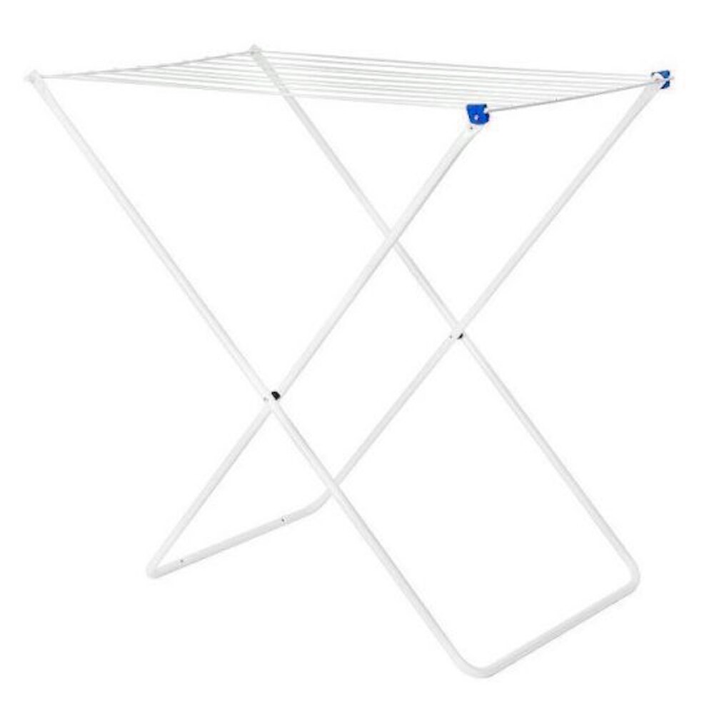 DanDiBo Wäscheständer Wäschetrockner Standtrockner Weiß 93918 Faltbar Schmal Metall ohne Flügel ohne Rollen Platzsparend Zusammenklappbar