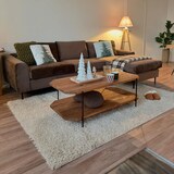 thumbnail of tavolino da salotto in legno massiccio di design moderno industrial cm 120 x 61 x 43 h colore Marrone