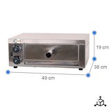 thumbnail of Cleiton® Horno de Pizza Compacto Simple Eléctrico de 1 Pizza de 30 cm Sobremesa en acero inox con Calentamiento Rápido | Temperatura 350°C - 1600 W