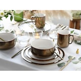 thumbnail of CreaTable Modern Industrial Weiss-gold Kombiservice 8-tlg Steinzeug