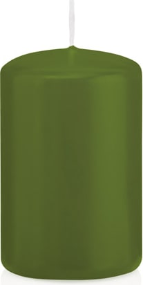 Wiedemann Kerzen Stumpenkerzen Olive Grün Ø 48 x 80 mm, 24 Stück, 18 Brenndauer