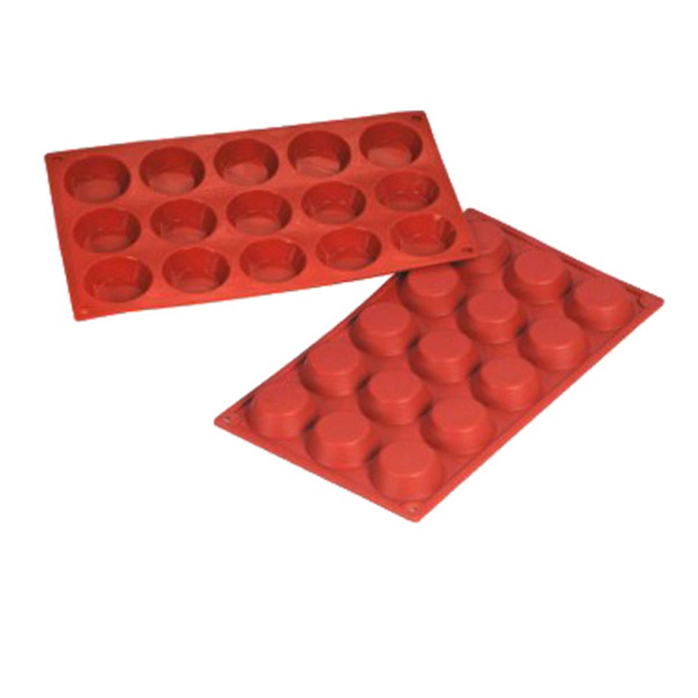 Garcia de Pou - Moule Petit Four Ø 5X1,5 Cm 17,5X30 Cm Rouge Silicone