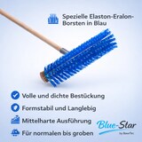 thumbnail of Blue-Star Besen Komplett SET 60 cm Breit mit blauen Borsten und stabilem Holzstiel Handfeger Kehrschaufel Stiel Straßenbesen