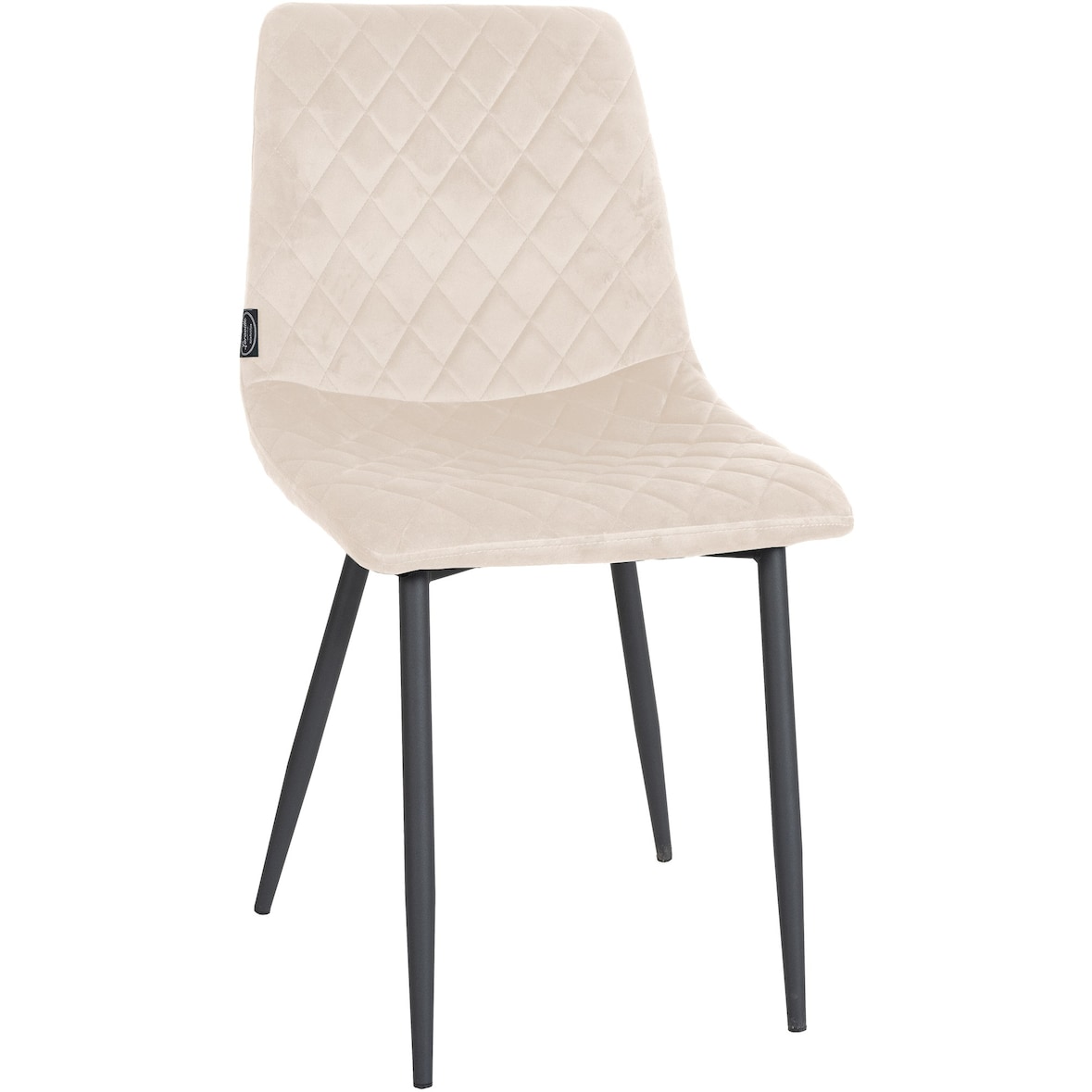 CHEFGASTRO Esszimmerstuhl LAS VEGAS Samt HxBxT 83x45x57cm Samt Creme Küchenstuhl