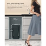 thumbnail of Helloshop26 - Pattumiera per la raccolta differenziata pattumiera estraibile da cucina con due secchi da 15 litri meccanismo di 12_0007265