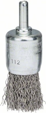 thumbnail of Pinselbürste, gewellt, rostfrei, 0,3 mm, 25 mm, 4500 U/ min