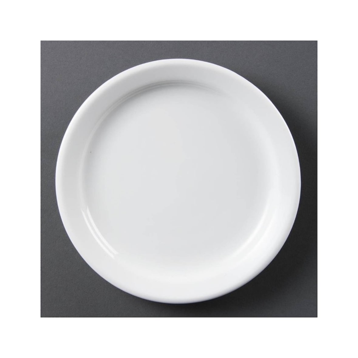 Olympia witgoed borden met smalle rand 18 cm (12 stuks)